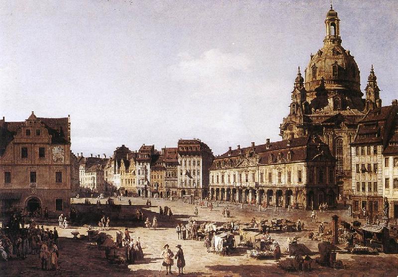 BELLOTTO, Bernardo New Market Square in Dresden Germany oil painting art